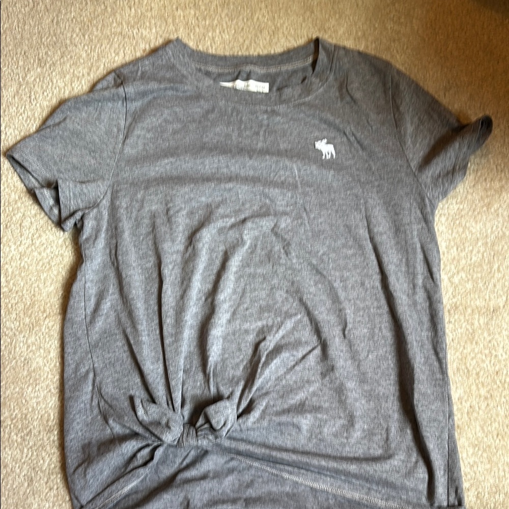 Abercrombie Kids Gray Short Sleeve Tee Classic Crew Neck